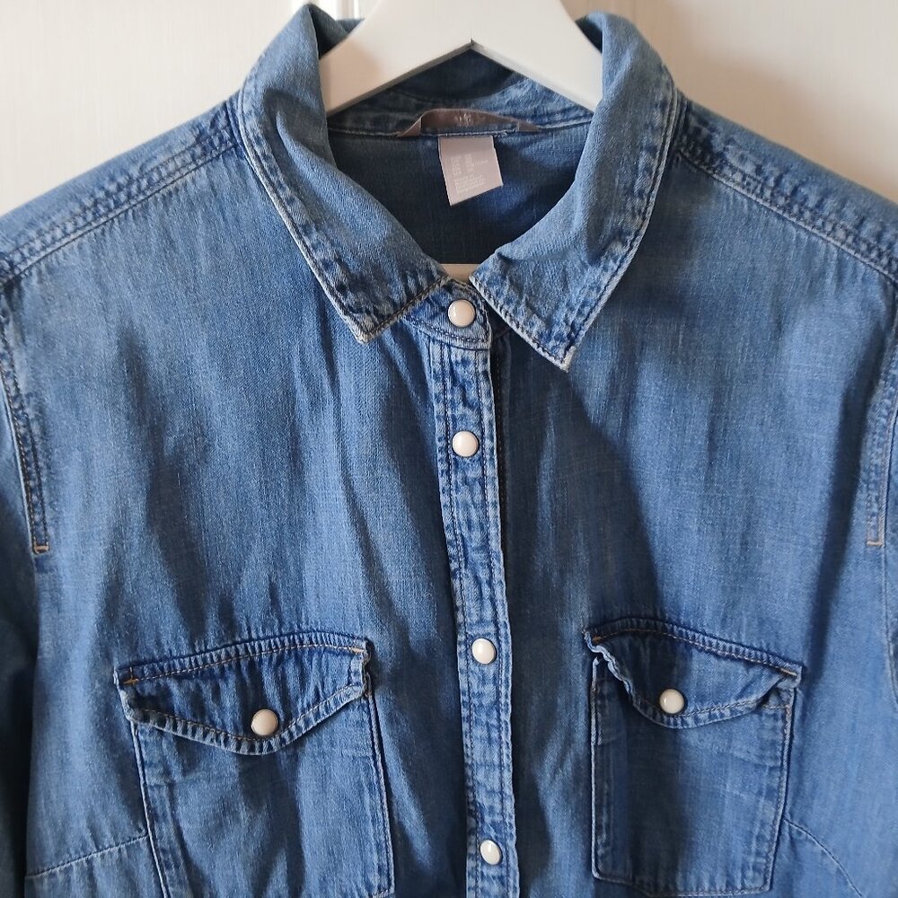 H & M denim shirt XL like new